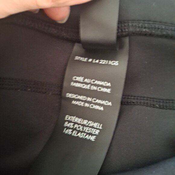 KENDALL + KYLIE Black Athletic Leggings Sz M 26.5 Inseam Hidden Pocket - Picture 5 of 7